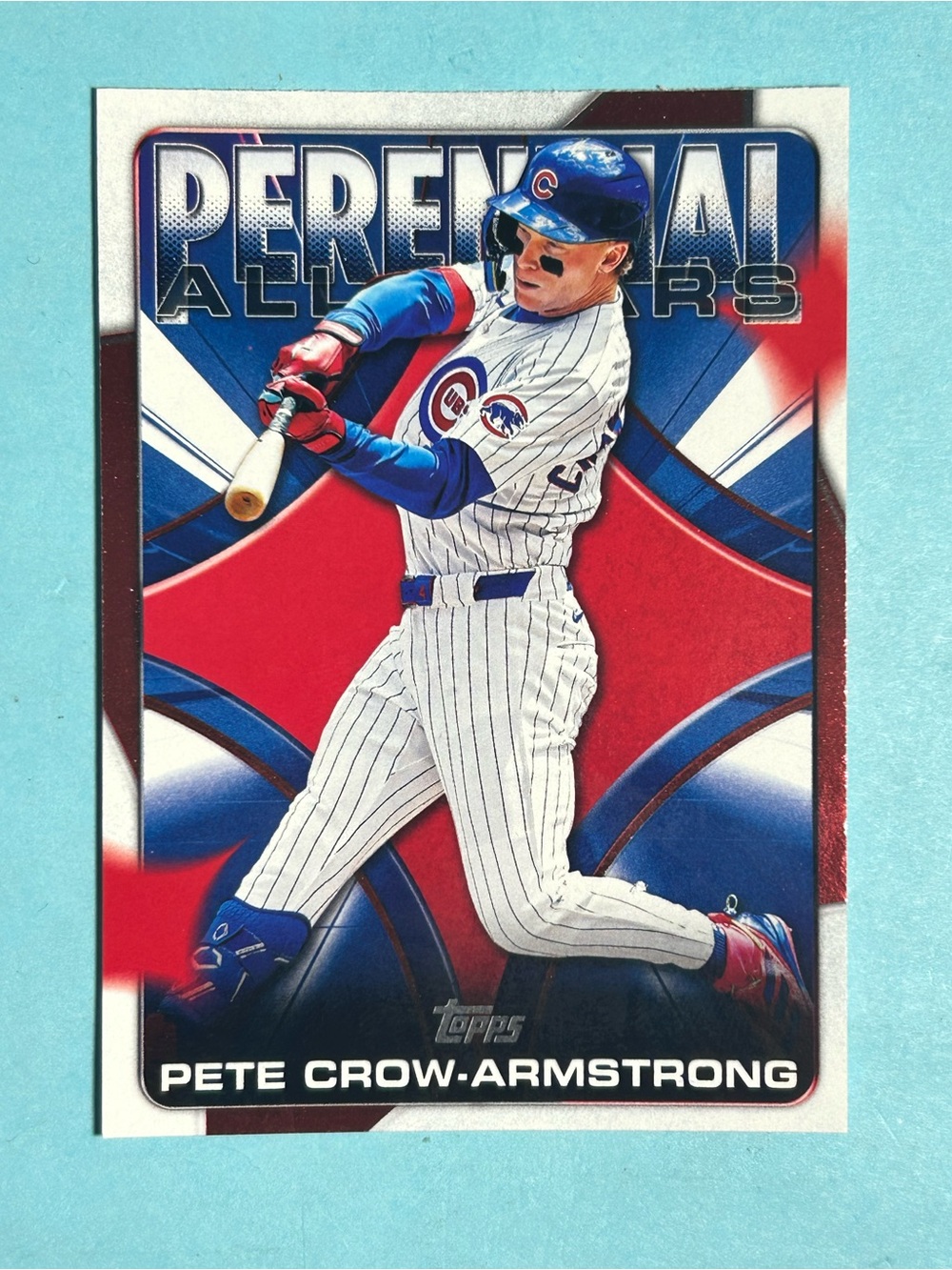 Topps Cubs Red Blue 'Perennial All-Stars' Pete Crow-Armstrong Card